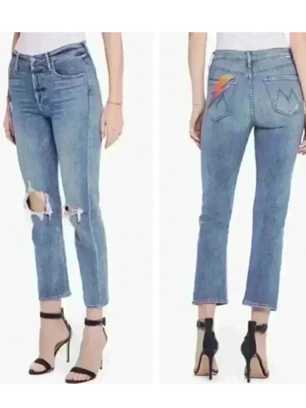 MOTHER Tomcat Ankle Jean In Helter Skelter Size 25